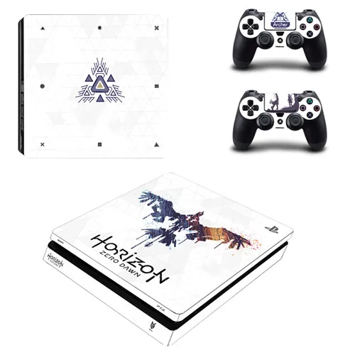 Игра Horizon Zero Dawn PS4 тонкая кожа Наклейка для sony playstation 4 консоли и 2 контроллеров PS4 Slim Skins Наклейка виниловая - Цвет: KYSP4S-0220