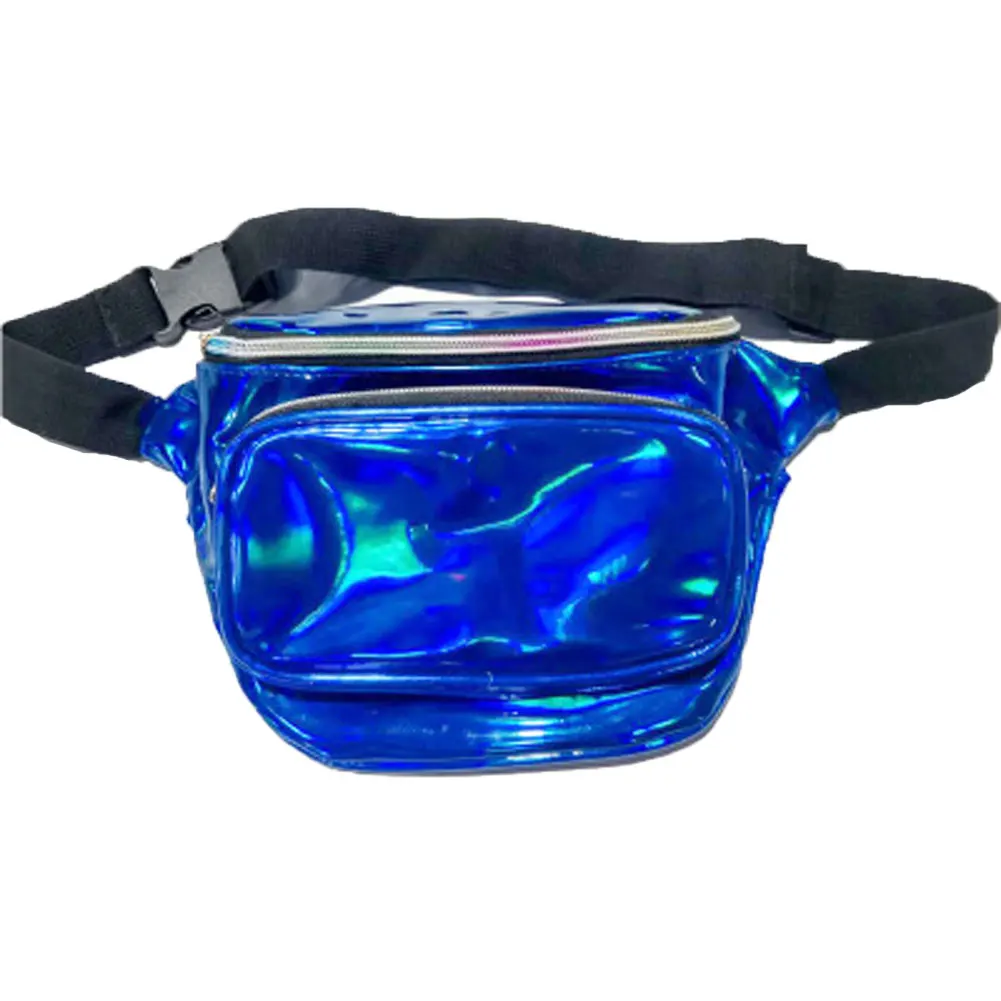 Голографическая поясная сумка Радужный PU лазерной Поясные Сумки поясная сумка бедра дорожная сумка цвет: черный, синий золото фиолетовый серебристый