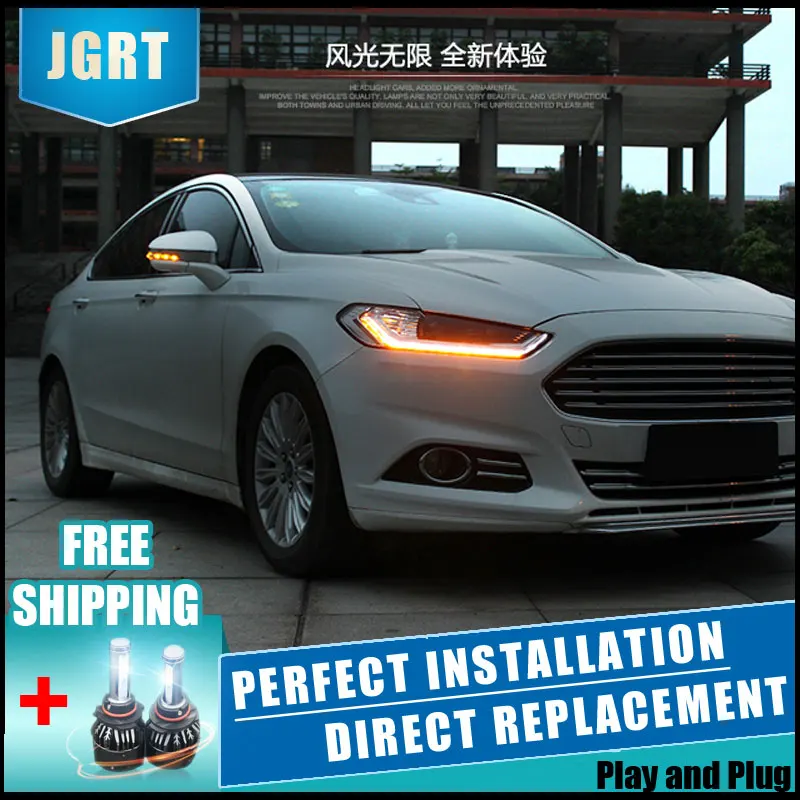  2PCS LED Headlights For Ford Mondeo 2013-2016 Car Led Lights Double Xenon Lens Car Accessories Dayt - 32903385583