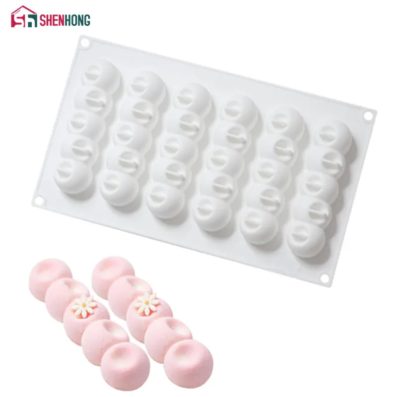 

SHENHONG 6 Hole New Silicone Cake Mold For Baking Mousse Chocolate Sponge Moulds Pans Cake Decorating Tools Moule