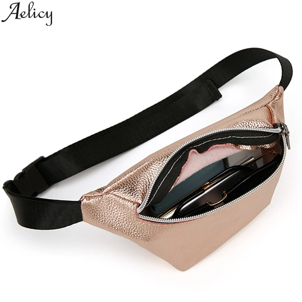 Aelicy женские модные нагрудные Сумки из искусственной кожи на молнии для