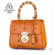 gete 2019 new Imported Russian sturgeon skin handbag handbag leather fashion lock bag single-shoulder bag fish skin bag lady
