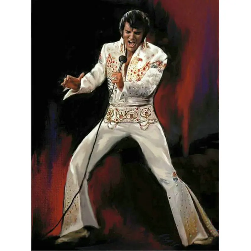 5D алмазная живопись сделай сам вышивка крестиком звезда Elvis полная Алмазная