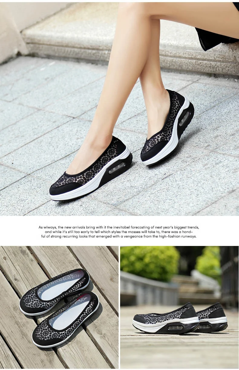 2019 Summer women flat platform shoes women breathable casual sneakers shoes slip on platform walking shoes for women (8)