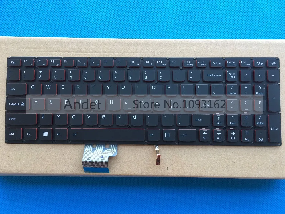 90% New Laptop Keyboard for Lenovo Y50 Laptop Keyboard for Lenovo Y50-70 Y50-70AS Y50-80 US Layout Keyboard with Backlit Backlig