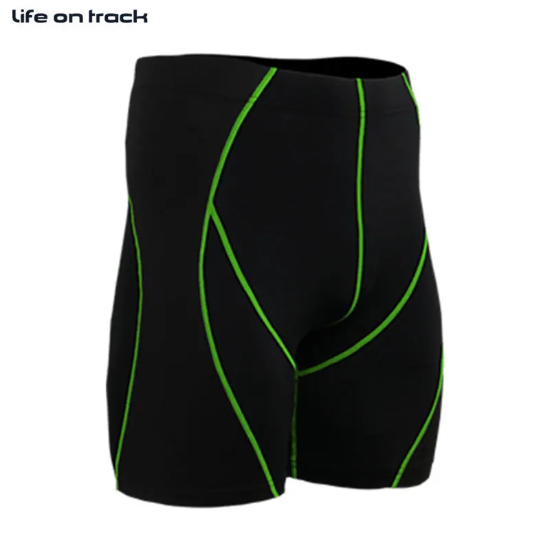 

Gym Sportwear Mens Skin Copression Tights Bodybuilding Sports Bottoms Black Cycling Shorts Running Fitness Clothing