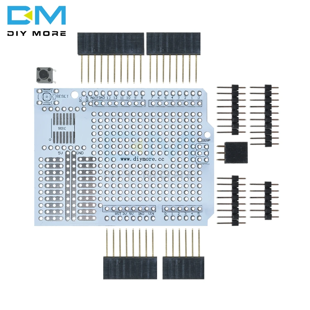 Прототип платы расширения для Arduino UNO R3 макетная плата модуль PRGMR сброс DIY комплект