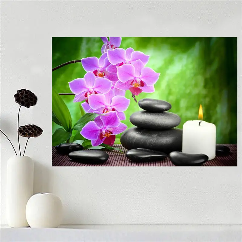 

Custom canvas poster print Zen Stone poster cloth fabric wall poster print Silk Fabric Print SQ0511