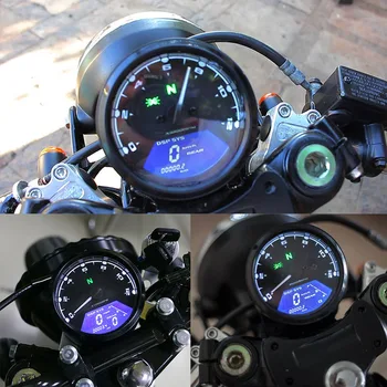 

Universal Digital Motorcycle Speedometer Odometer Tachometer Motorbike Dashboard Speed Indicator LED Speed Meter