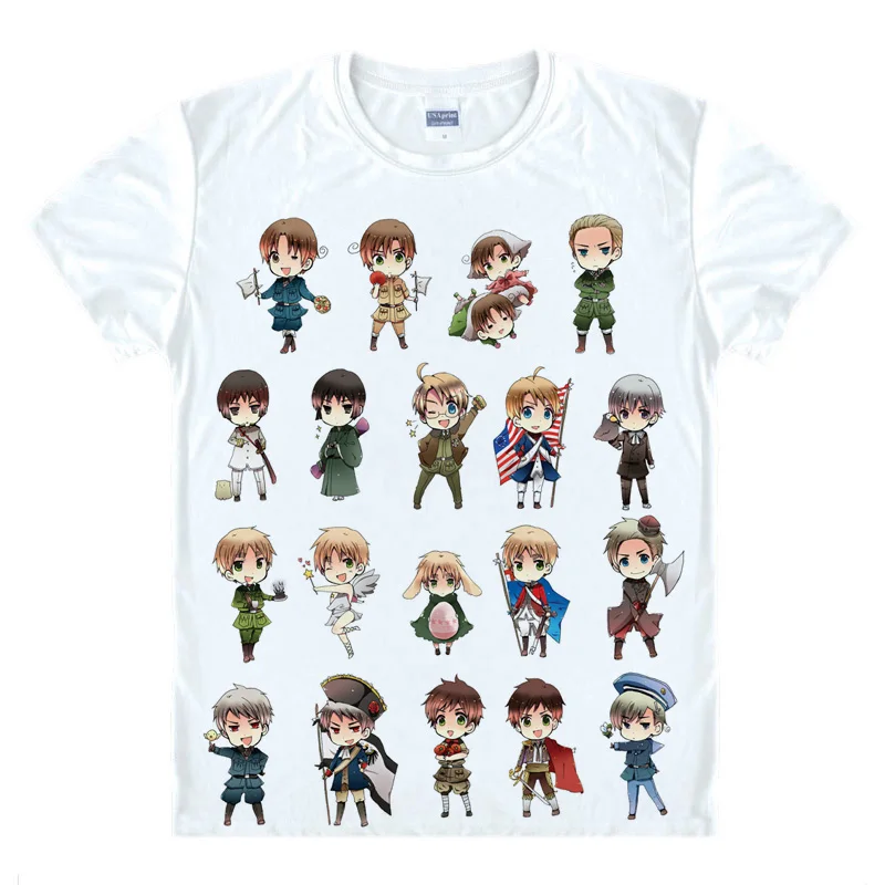 Coolprint футболка с изображением в стиле Аниме Хеталия и страны оси футболки Hetalia