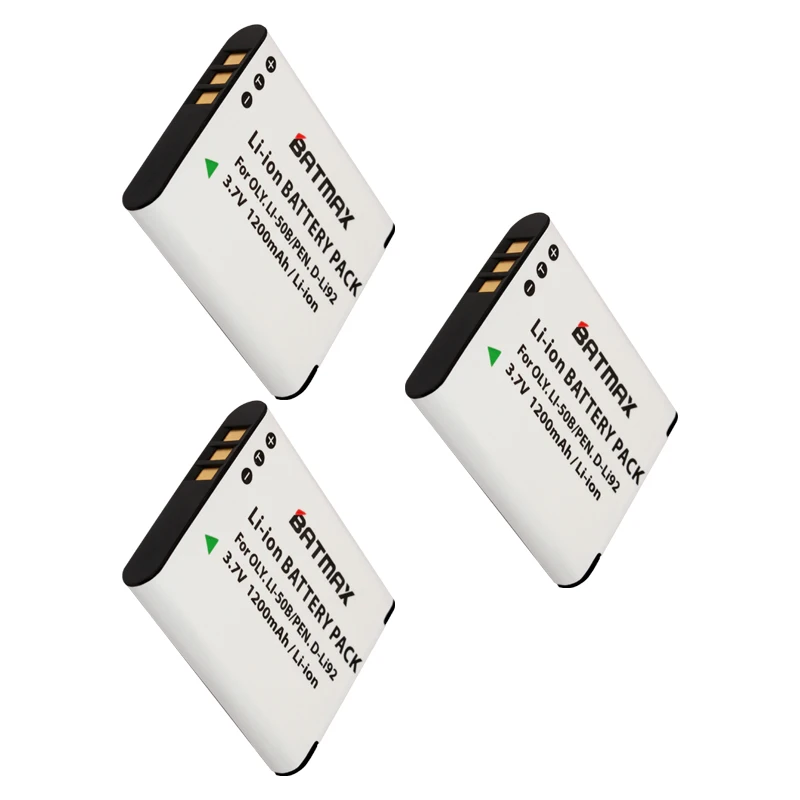 

Li-50B LI50B 50B Battery (3Pack) for OLYMPUS SP 810 800UZ u6010 u6020 u9010 SZ14 SZ16 D755 u1010 SZ30 SZ20 XZ-1 VR350 SZ31 SZ16