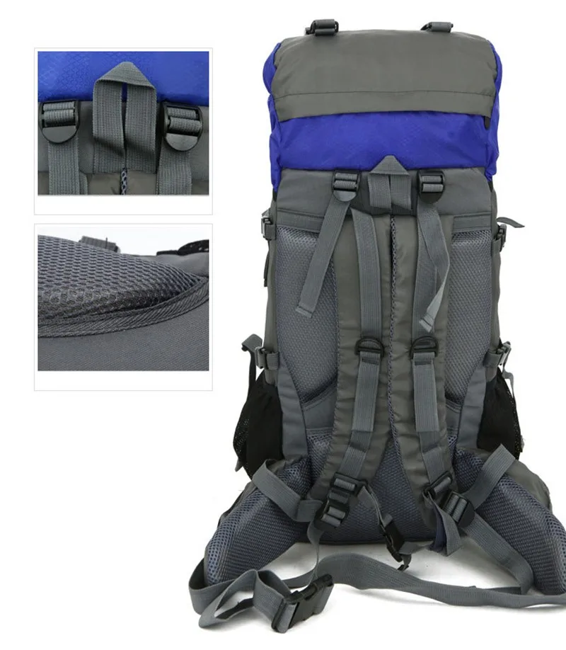 Free Knight 60L Outdoor Sports Professional Climbing Hiking Backpack Unisex Waterproof Nylon Travel Bags 6 Colors