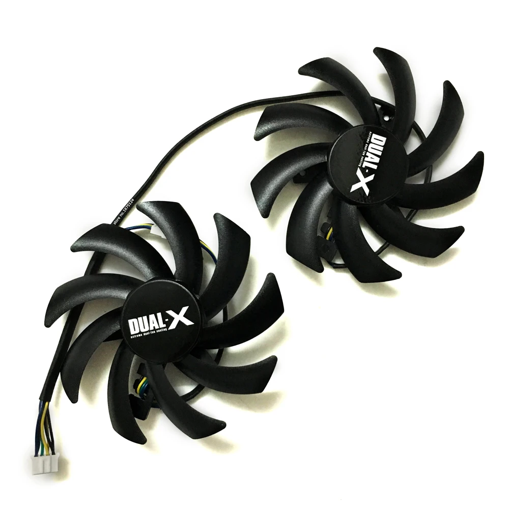 2pcs/lot computer Graphics card fan 85mm DC 12V 0.35A 4Pin