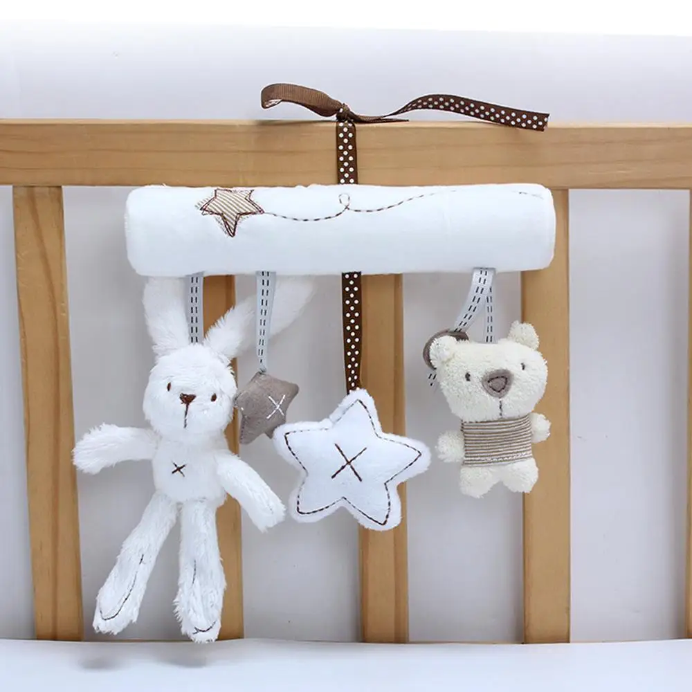Набор игрушек Медведь Кролик пятиугольная погремушка Висячие развивающий мяч детский мобильный телефон плюшевые успокаивающие куклы FF4