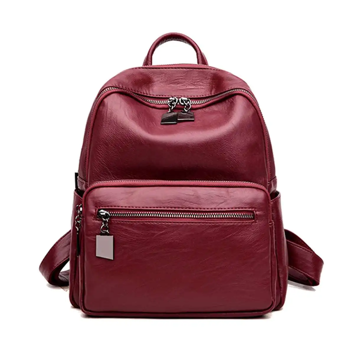 

Fashion Women Backpacks Double Layer School Back Pack for Teenager Luxury Designer PU Leather Backpacks High Quality Travel Bags