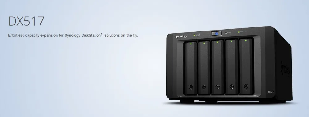 NAS Synology Disk Station DX517 5-bay diskless nas, SATA expansion, 3 года гарантии