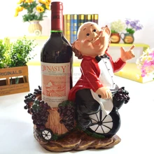 Humourous и креативный официант из полирезины на трехколесном велосипеде держатель бутылки вина ручной работы декоративные настольные ремесленные мебель