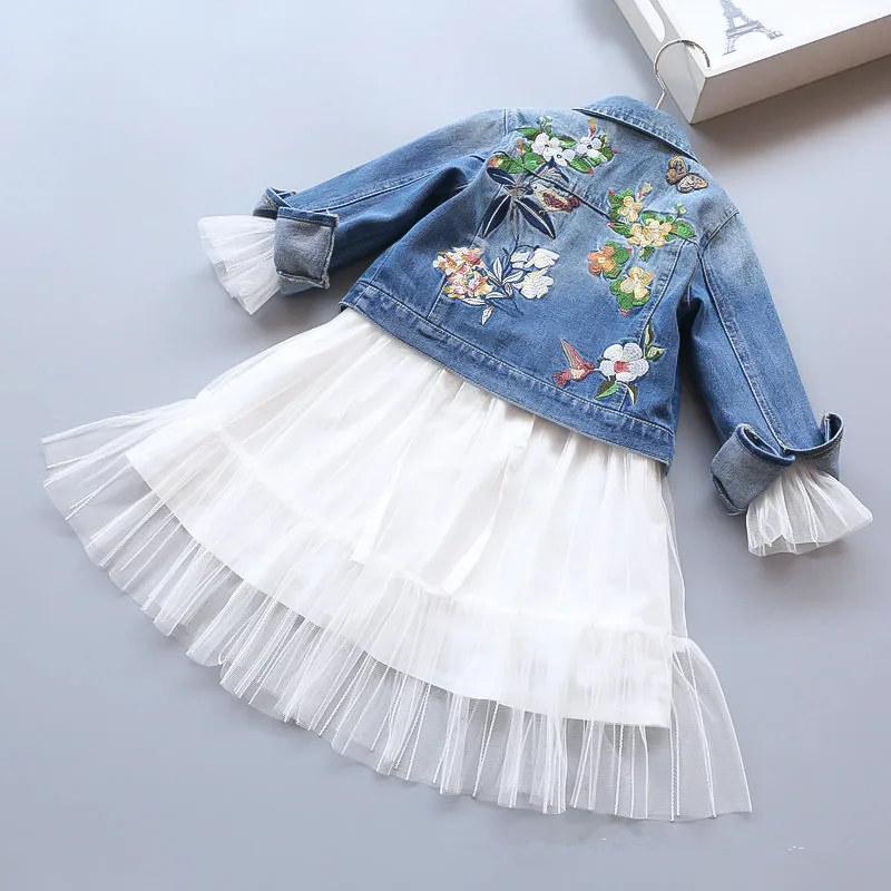 Jean Jacket Baby 2017 Autumn Gril Jean Jacket Girls Outerwear Coats Kids Denim Coat Cotton Fashion Embroidery Children Coats