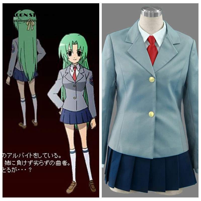 

Free Shipping When They Cry Anime Sonozaki Shiion Halloween Cosplay Costume