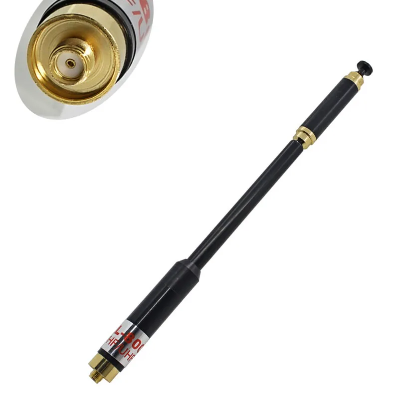 10pcs/lot AL-800 SMA-F Telescopic Antenna VHF/UHF 144/430MHz for Baofeng Walkie Talkie Two Way Radio UV-5R UV-5RA UV-B5 UV-82