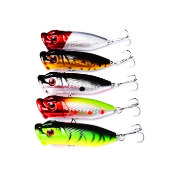 

500pcs 6.5cm 11.5g top water popper fishing lures bass pike carp trout Alburnus perch peche fishing baits pesca fishing tackle