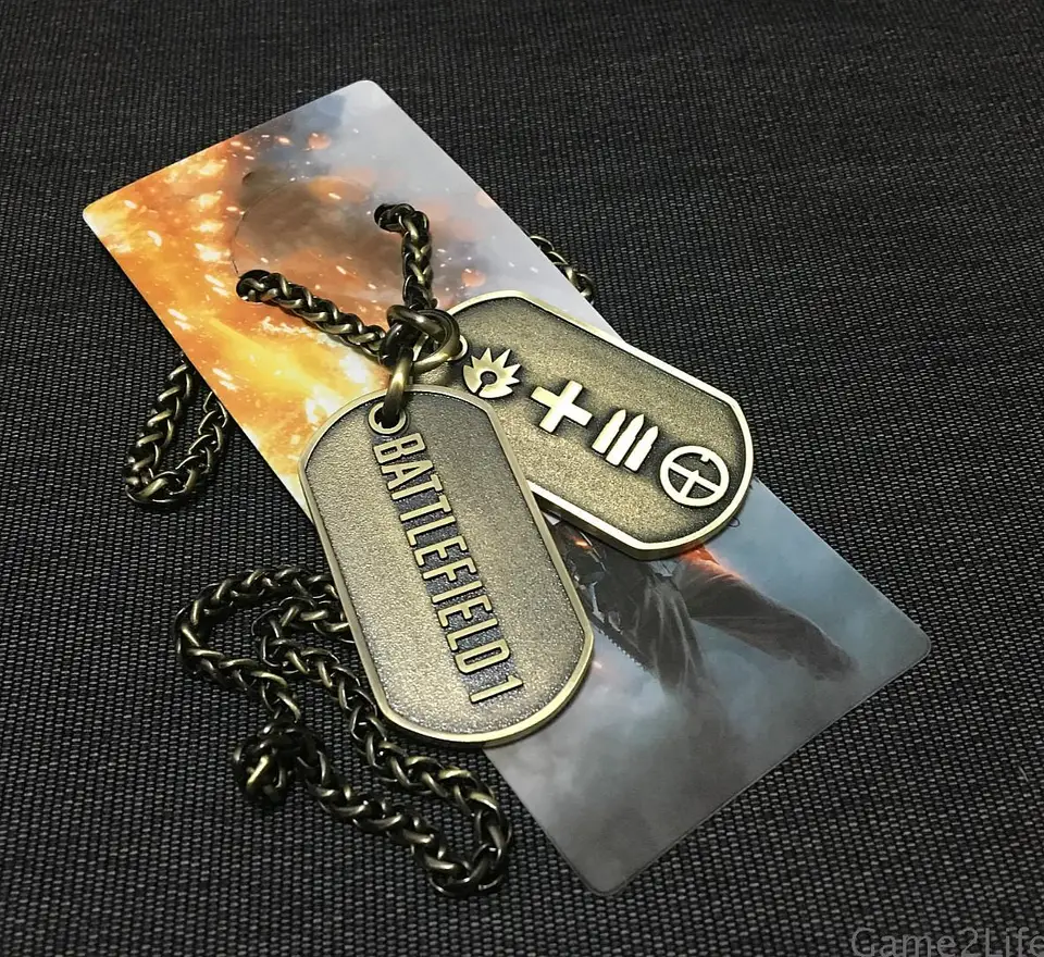 Battlefield 1 Game Limited Edition Metal Dog Tag Necklace Pendant