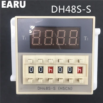 

DH48S-S DH48S 0.1s-990h AC 36V 110V 220V 380V Repeat Ccycle SPDT Programmable Smart Timer Time Relay Switch with Base Socket