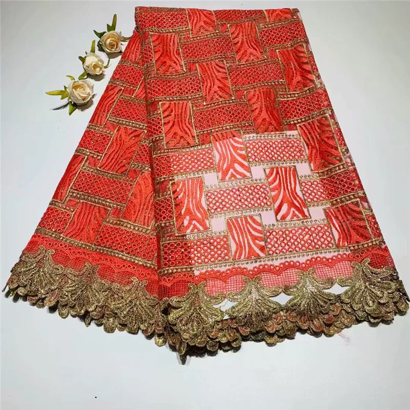 

ZQ!African Lace Fabric 2018 Embroidered Nigerian Laces Fabric High Quality French Tulle Lace Fabric For Women Dress ! J121609