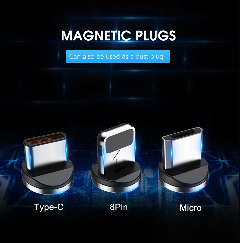 NOHON 90 Degree Magnetic Charging Cable For iPhone X XS MAX XR Micro USB Type C Fast Charger For Xiaomi Samsung S9 Magnet Cables (9)