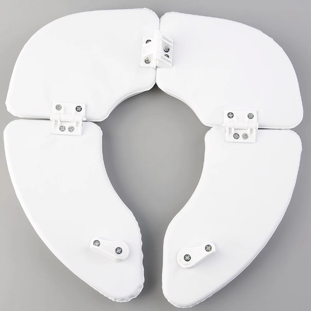 Kids Potty Seat Cushion Foldable Soilet Seat Baby Toddler Travel Folding Padded Potty Seat Cushion Toilet Training - Цвет: White