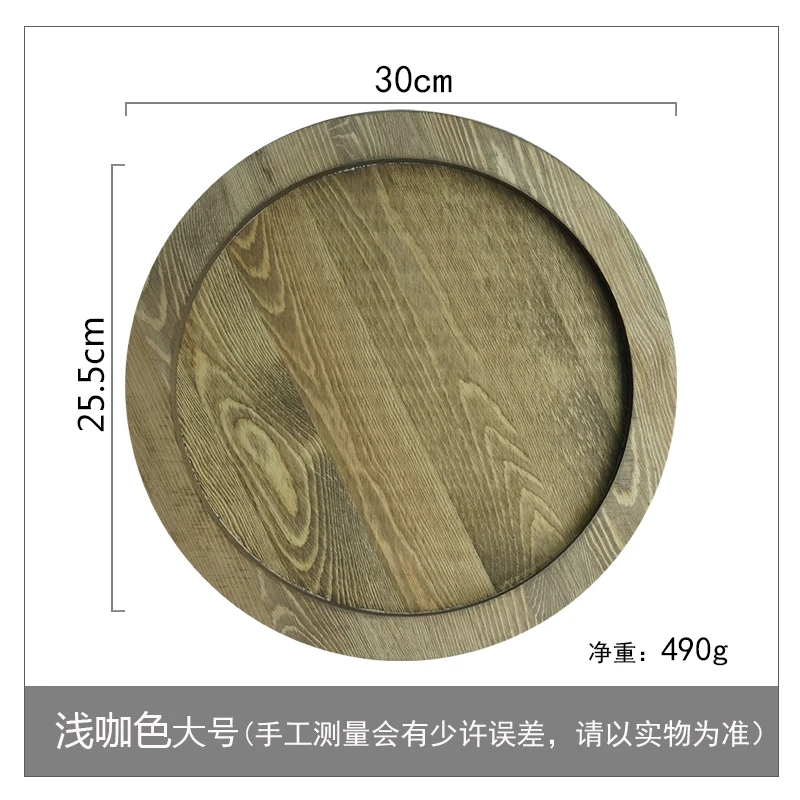 Антикварный деревянный круглый поднос торт десерт тарелка поднос Свадебные украшения японские конфеты закуски лотки фотографии реквизит - Цвет: L