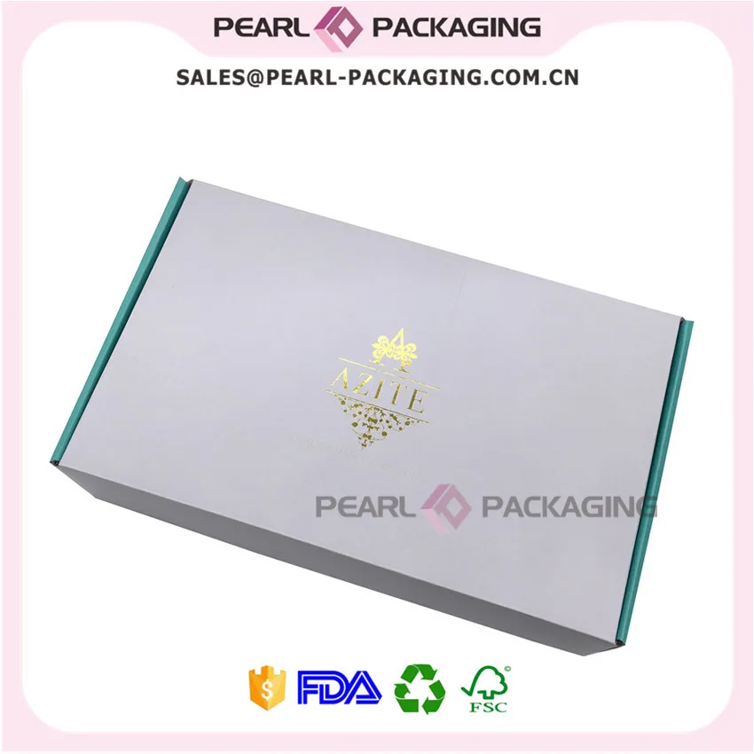 

Brand Name Gold Stamping Hair Packaging Box, Corrugated Box for Hair Extensions, Wig Packaging, 500pcs Minimum Order Quantity