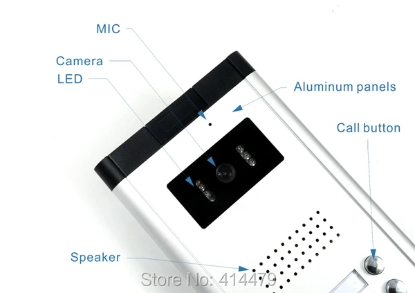 Top 3 Units Apartment intercom system 7 inch Monitors Video Door Phone Doorbell Wired Camera 1V3 5