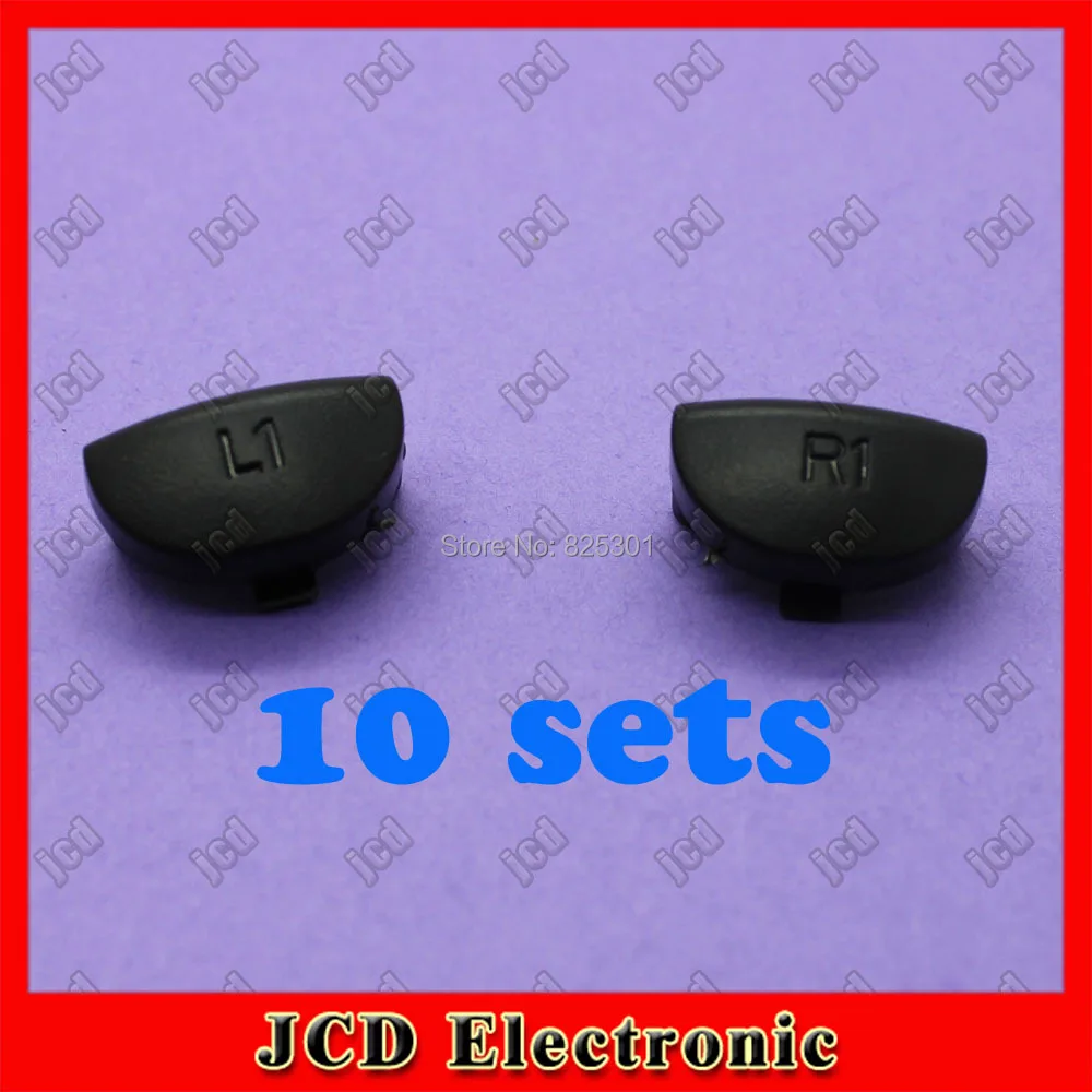 

20pcs=10sets Black Replacement Parts Buttons For Sony PlayStation 4 PS4 Controller for  DualShock 4 L1 R1 Trigger buttons