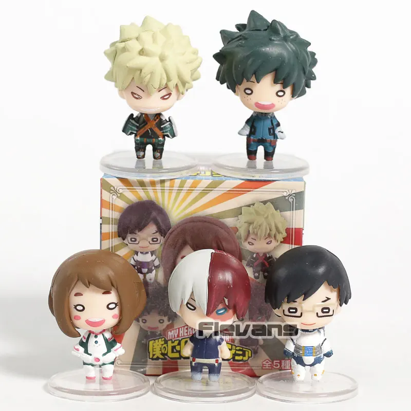 Мой герой Академия рисунок талисман NITOTAN набор из 5 Deku Bakugo шото Ochako Tenya мини ПВХ