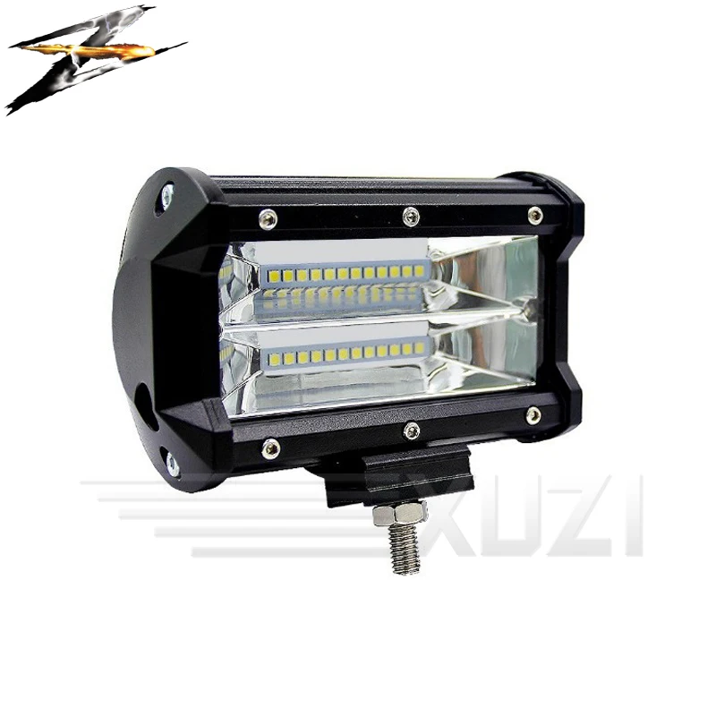 

5 Inch 72W 2200lm Modified Auto Car Top Durable Waterproof LED Light with Two Rows of Light Bars for Off-road Picape Car Wagon