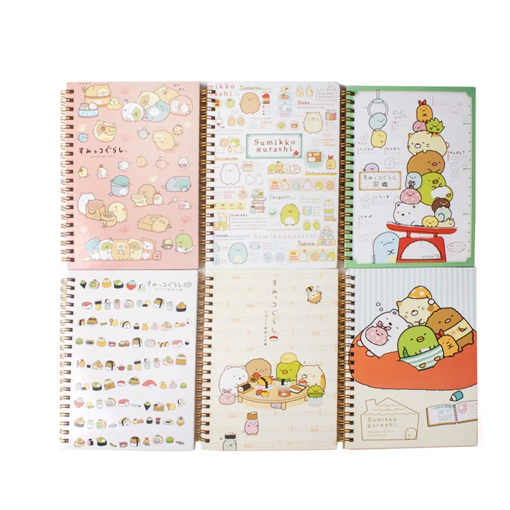 

2018 Weekly Planner A5 Binder Paper Spiral Notebook Cover Japanese Cartoon Stationery Notebooks Cute Notebooks for Kids Girls