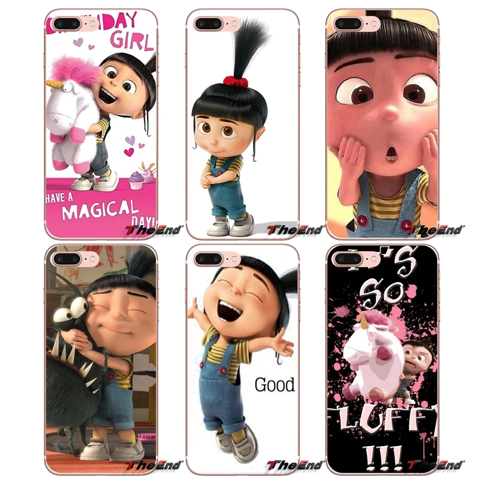 Пушистый Единорог Агнес прозрачные ТПУ чехлы для iPhone X 4 4S 5 5S 5C SE 6 6S 7 8 Plus Samsung Galaxy J1