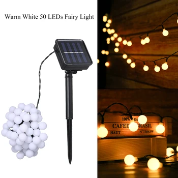 

Solar Powered 50LEDs String Light Waterproof Outdoor Hanging Fairy Lights House Decoration String Lamp for Holiday Party Garden