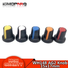 30PCS (each 6pcs) colour knob WH148 potentiometer knob cap 15X17mm AG2 Yellow Orange Blue White Red 5value*6PCS=30PCS
