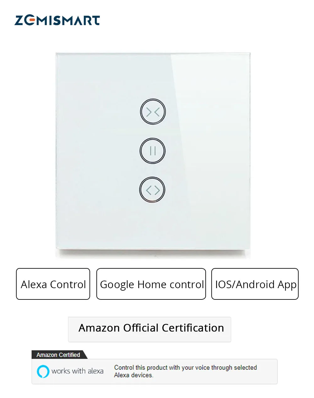 EU Curtain Switch Blind Switches For Standard Roller Motor Slide Engine Google Home Assistant Alexa Echo Wifi APP Control(1)