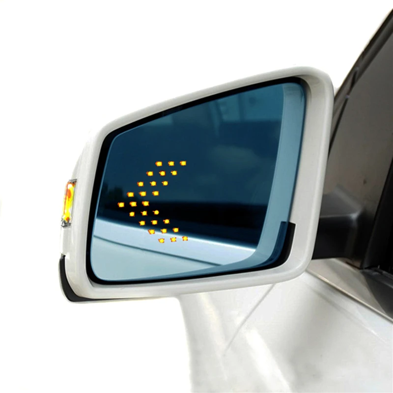 

blue glass wide angle view heated led turn signal side rear view mirror glass for mercedes benz B CLASS B180 B200 B260 W246