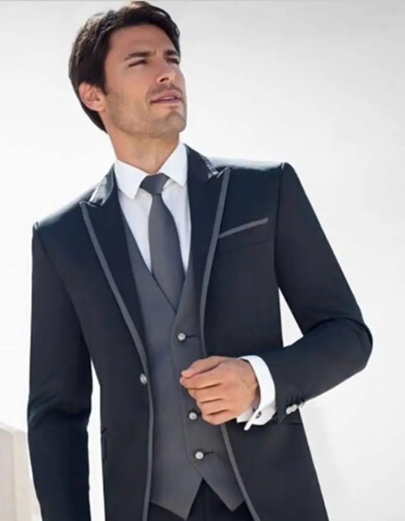 Flat Collar England Style Tuxedos Gengtlemen Dinner Party