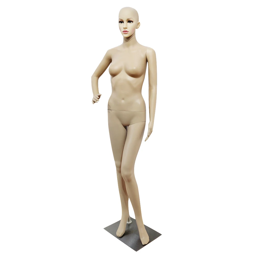 

Clothes Display Female Mannequin Akimbo Bent Foot Full Body Mannequin Stand SKU83134749