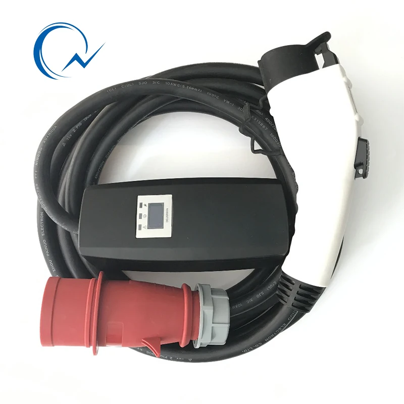 

Adjusatble 16A EV Car charger J1772 type1 With Red Blue CEE IP55 Portable ev Charger for Toyota Nissan Mia Eletcirc Van