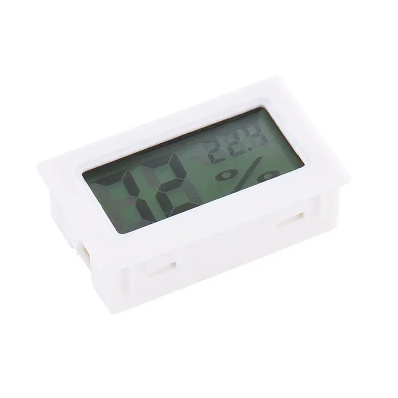 Мини цифровой измеритель температуры lcd термометр влажности гигрометр комнатный черный/белый - Цвет: White