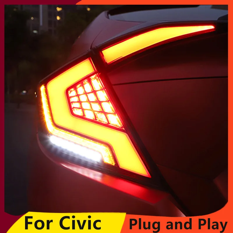 KOWELL Car Styling for HONDA CIVIC X 10th TAIL Lights LED Tail Light