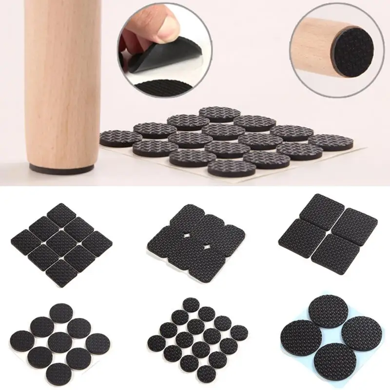 

Adhesive Rubber Furniture Feet Floor Protector Pads Anti-Skid Scratch DIY Resistant Mats Table Legs Stools Chairs Protection