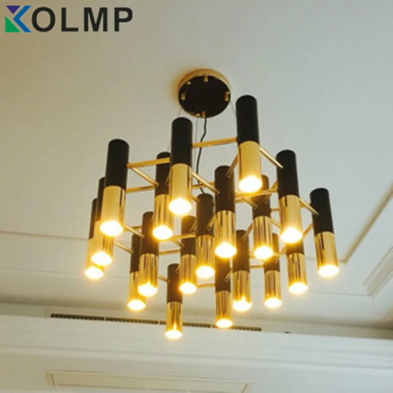 delightfull Ike black and gold metal aluminum tube chandelier lamp Italy modern design suspension light for dinning restaurant delightfull Ike black and gold metal aluminum tube chandelier lamp Italy modern design suspension light for dinning restaurant