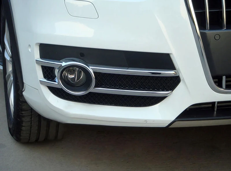 Автомобиль укладки аксессуаров 2 шт. ABS хромированный спереди/сзади противотуманные Крышка лампы Накладка для Audi Q3 2012 2013 2014 2015